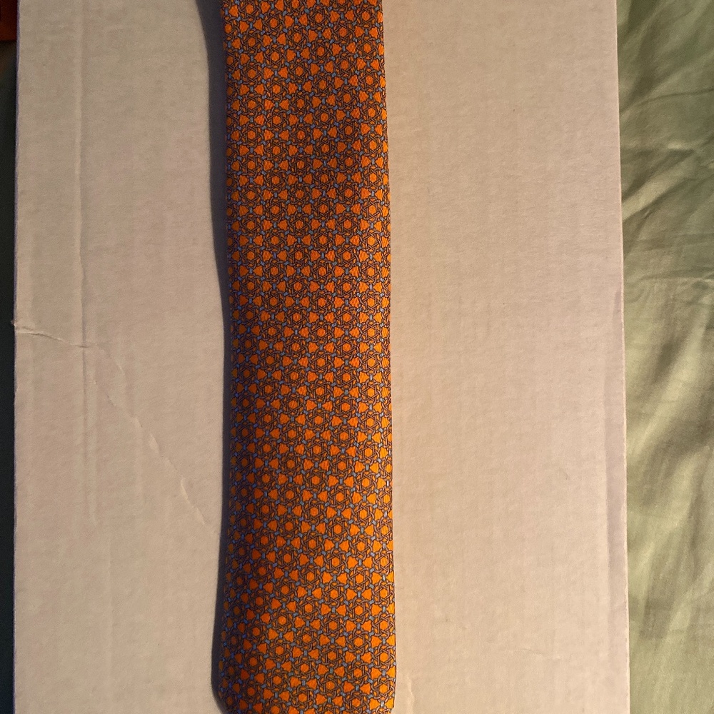 Hermès NWT Silk Tie Fleur D’Etriers
